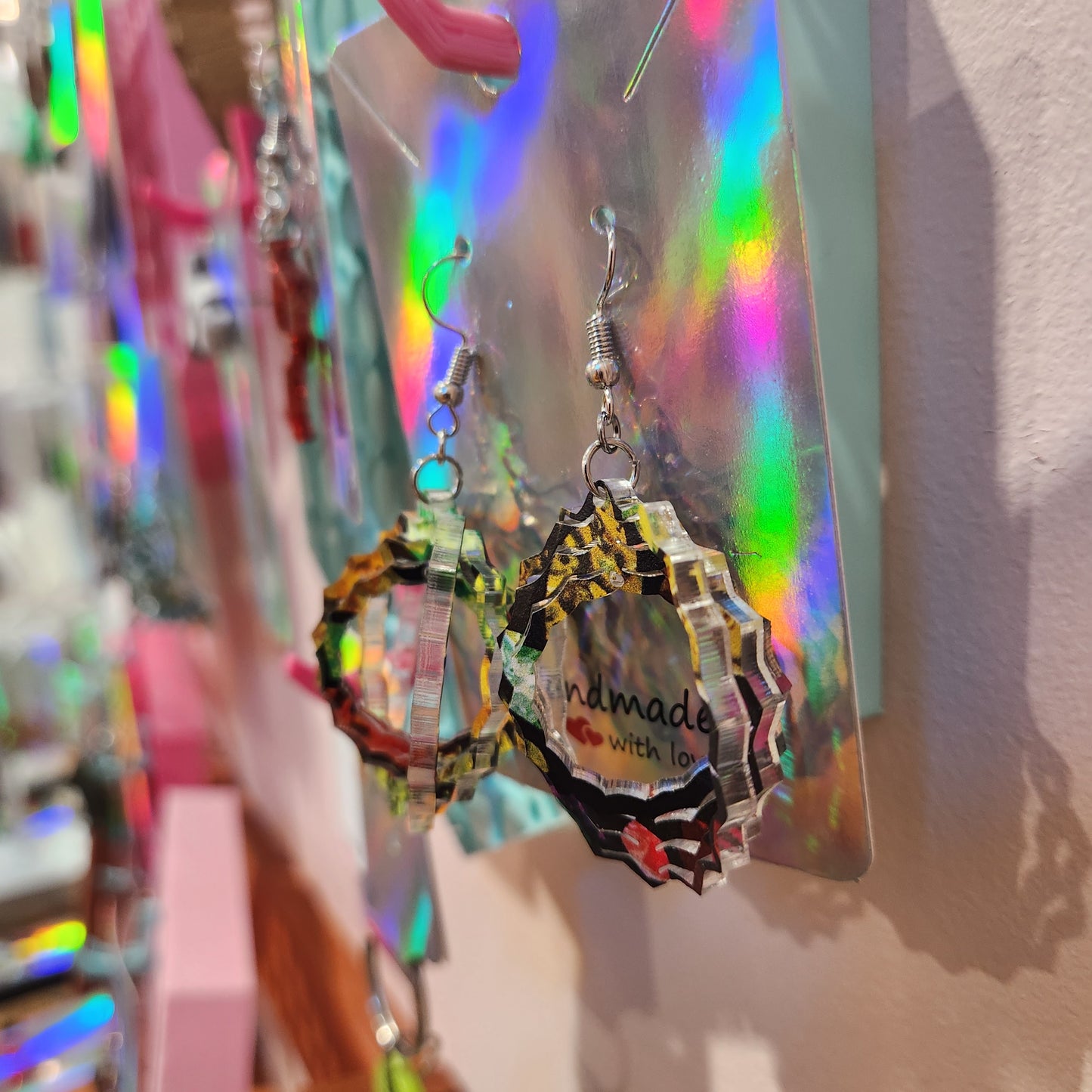 Acrylic Spinner Earrings