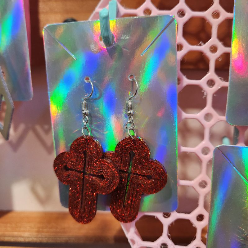 Acrylic Spinner Earrings