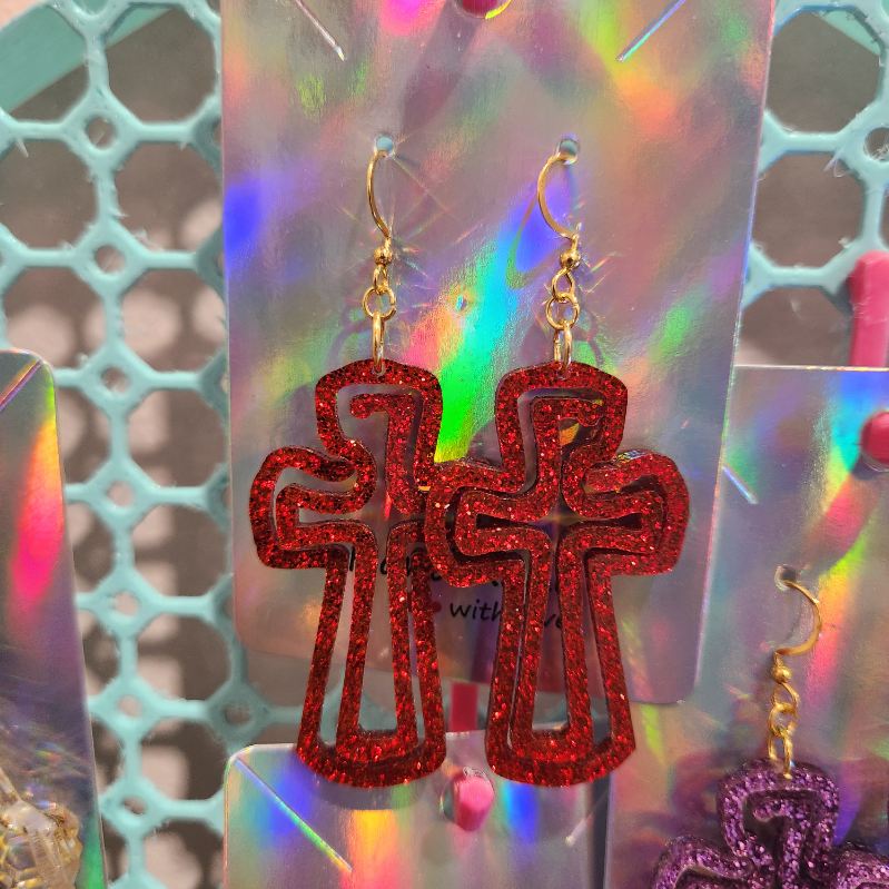 Acrylic Spinner Earrings