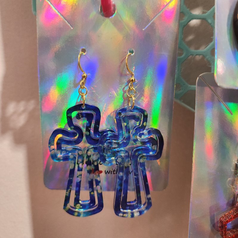 Acrylic Spinner Earrings