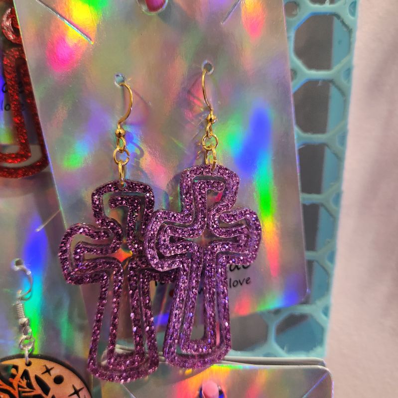Acrylic Spinner Earrings
