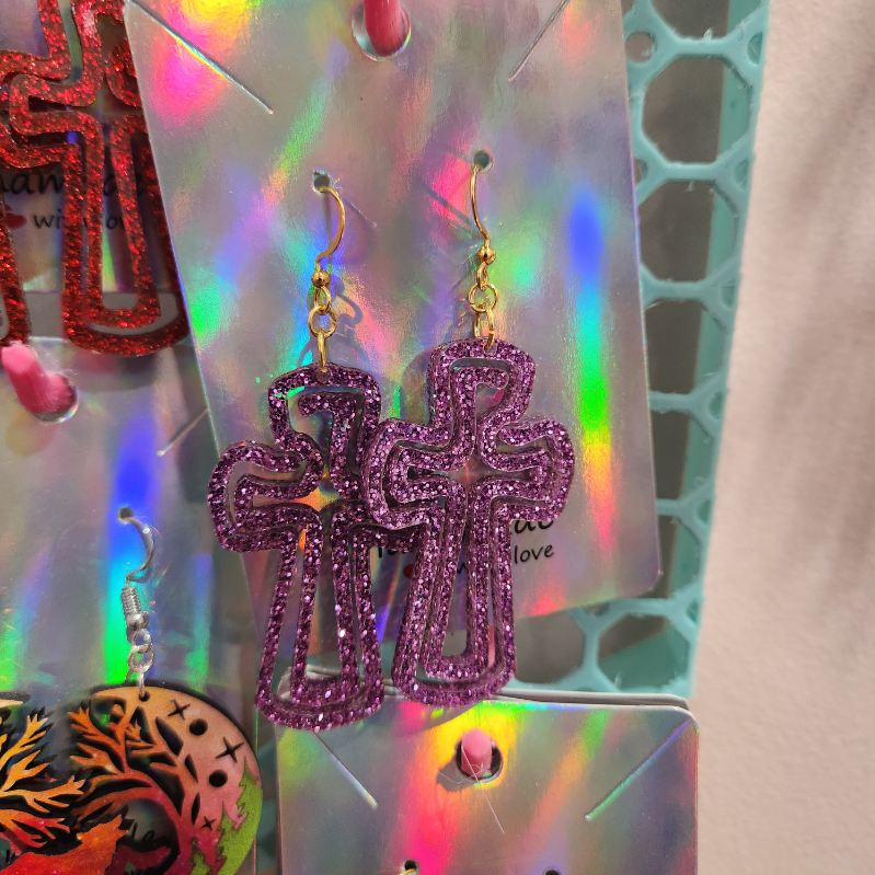 Acrylic Spinner Earrings