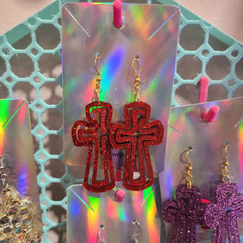 Acrylic Spinner Earrings