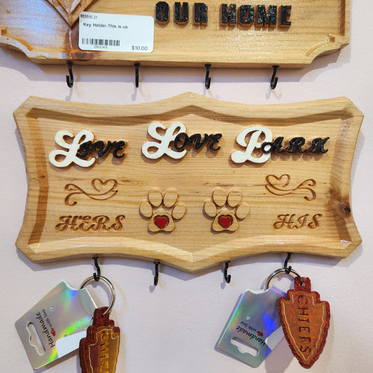 Live Love Bark Key holder sign