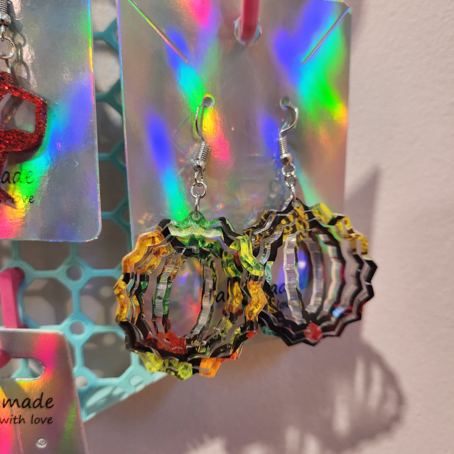 Acrylic Spinner Earrings