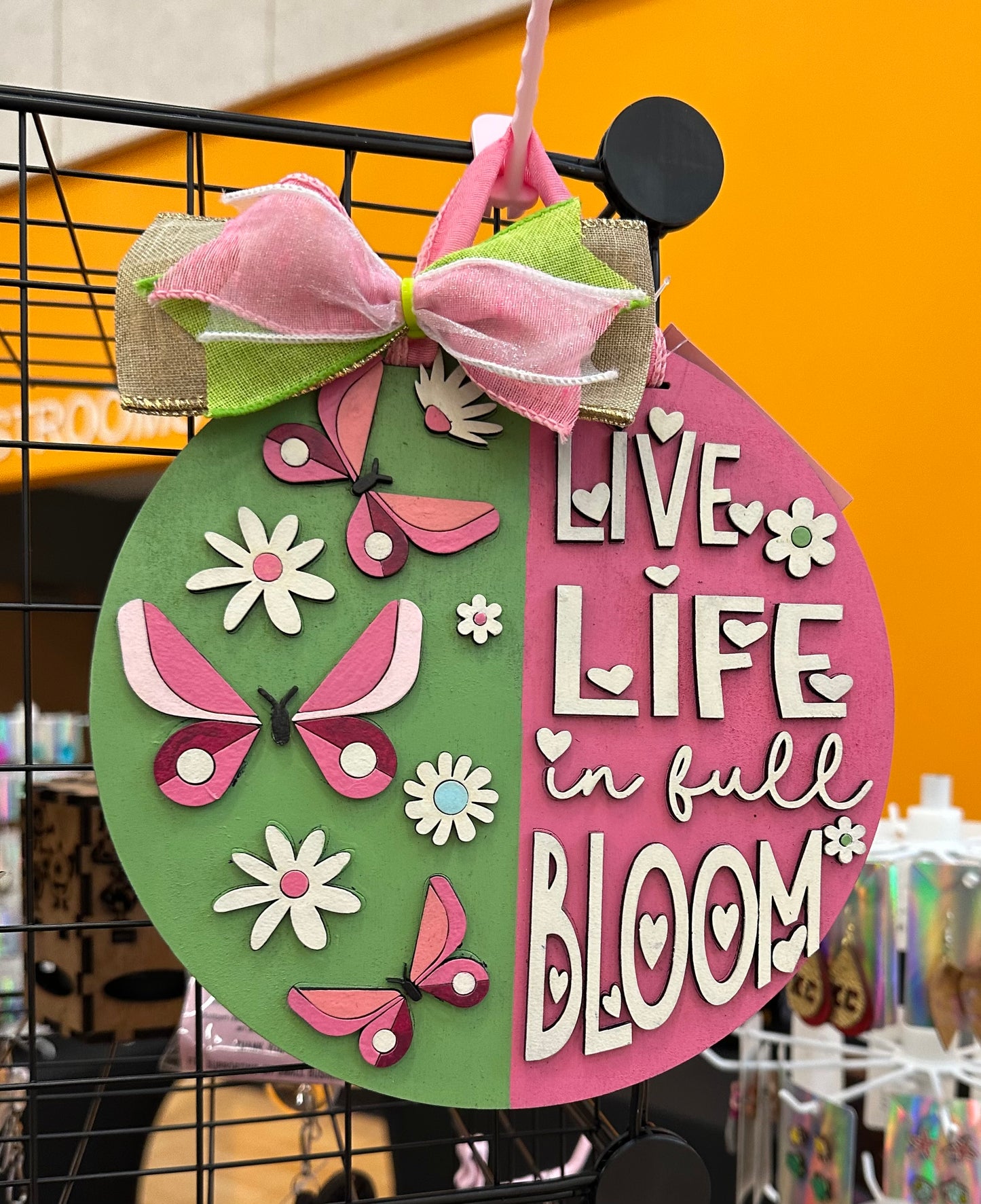 8.5 inch round wooden door signs