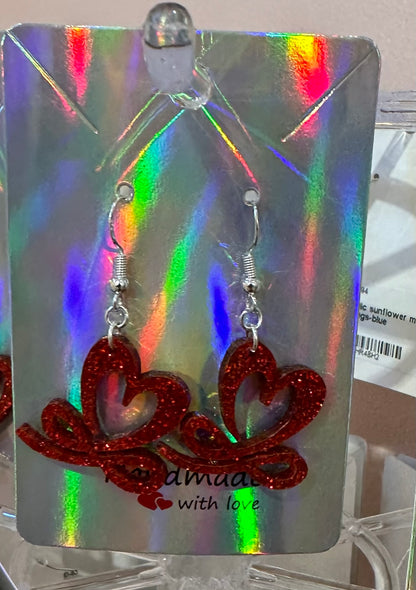 Acrylic Heart Earrings