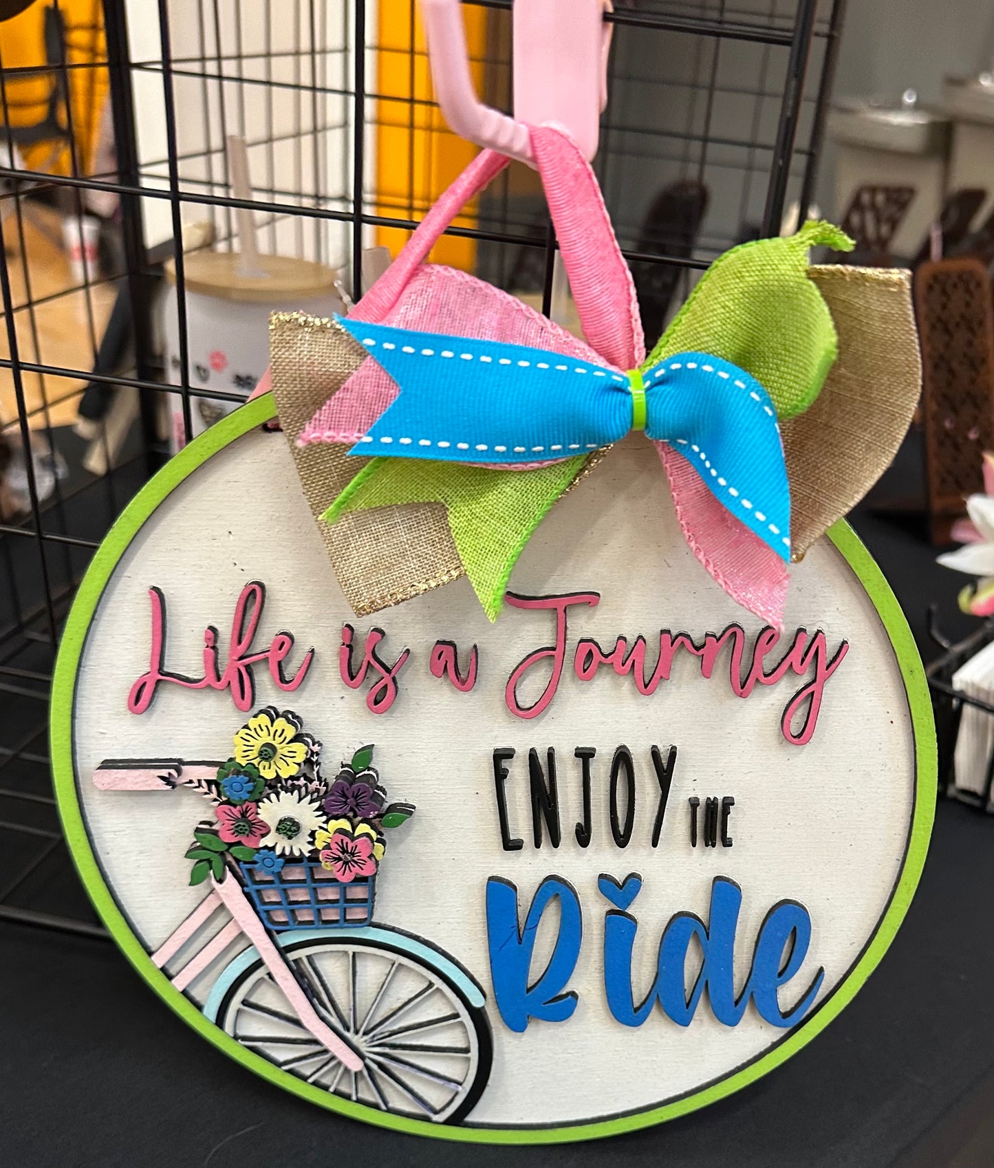 8.5 inch round wooden door signs