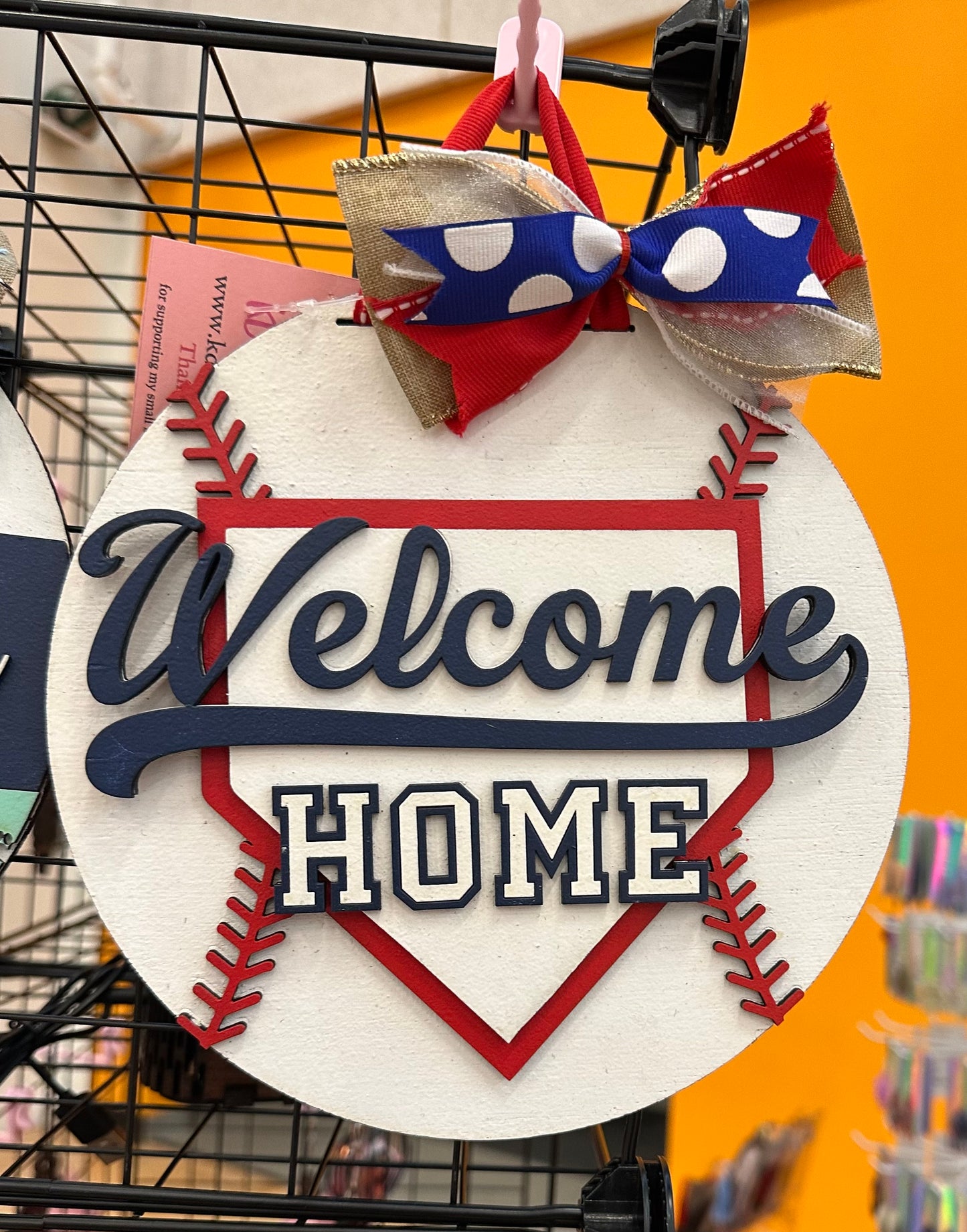 8.5 inch round wooden door signs