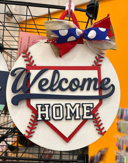 8.5 inch round wooden door signs