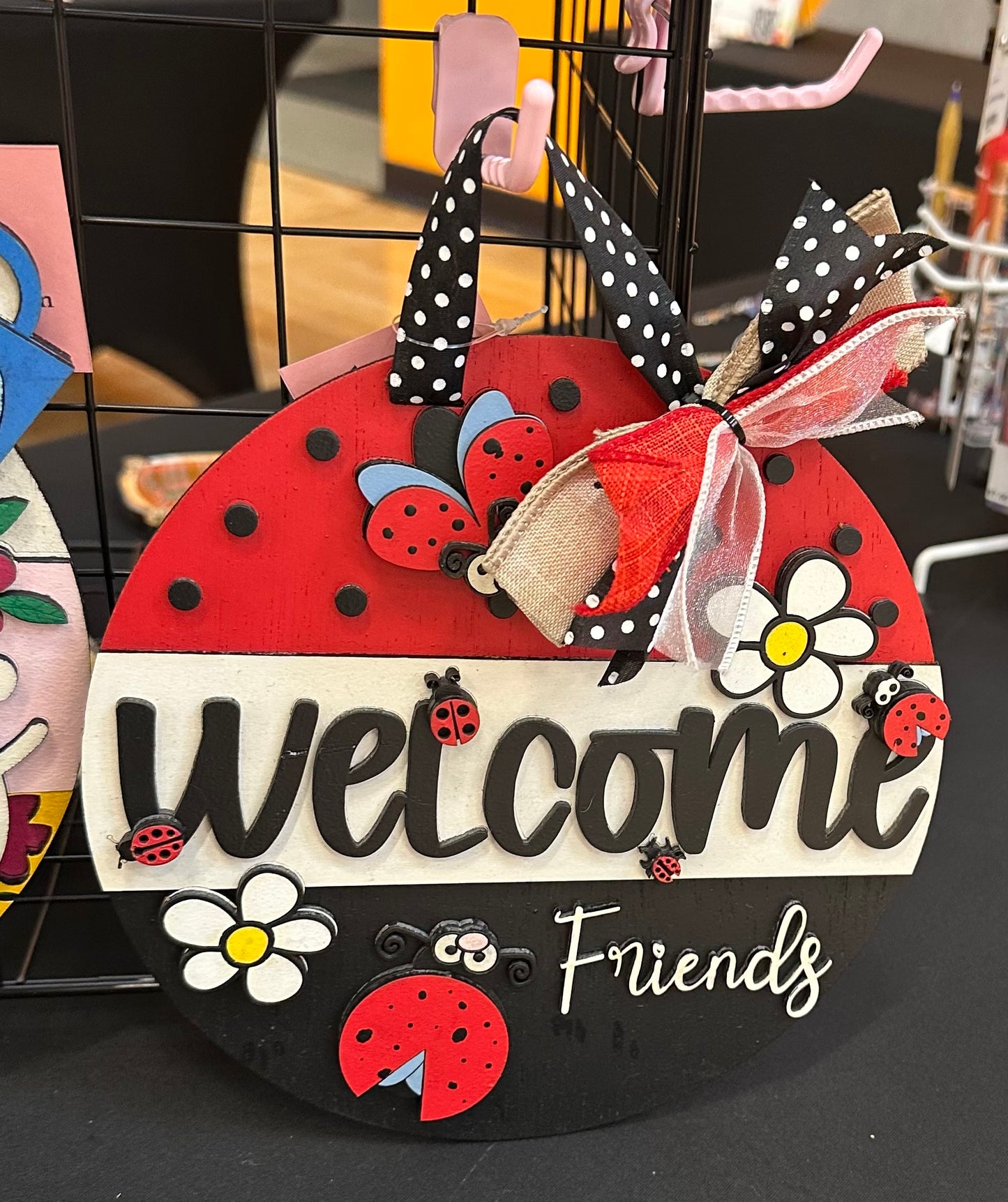 8.5 inch round wooden door signs