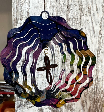 Circle with Cross Wind Spinner