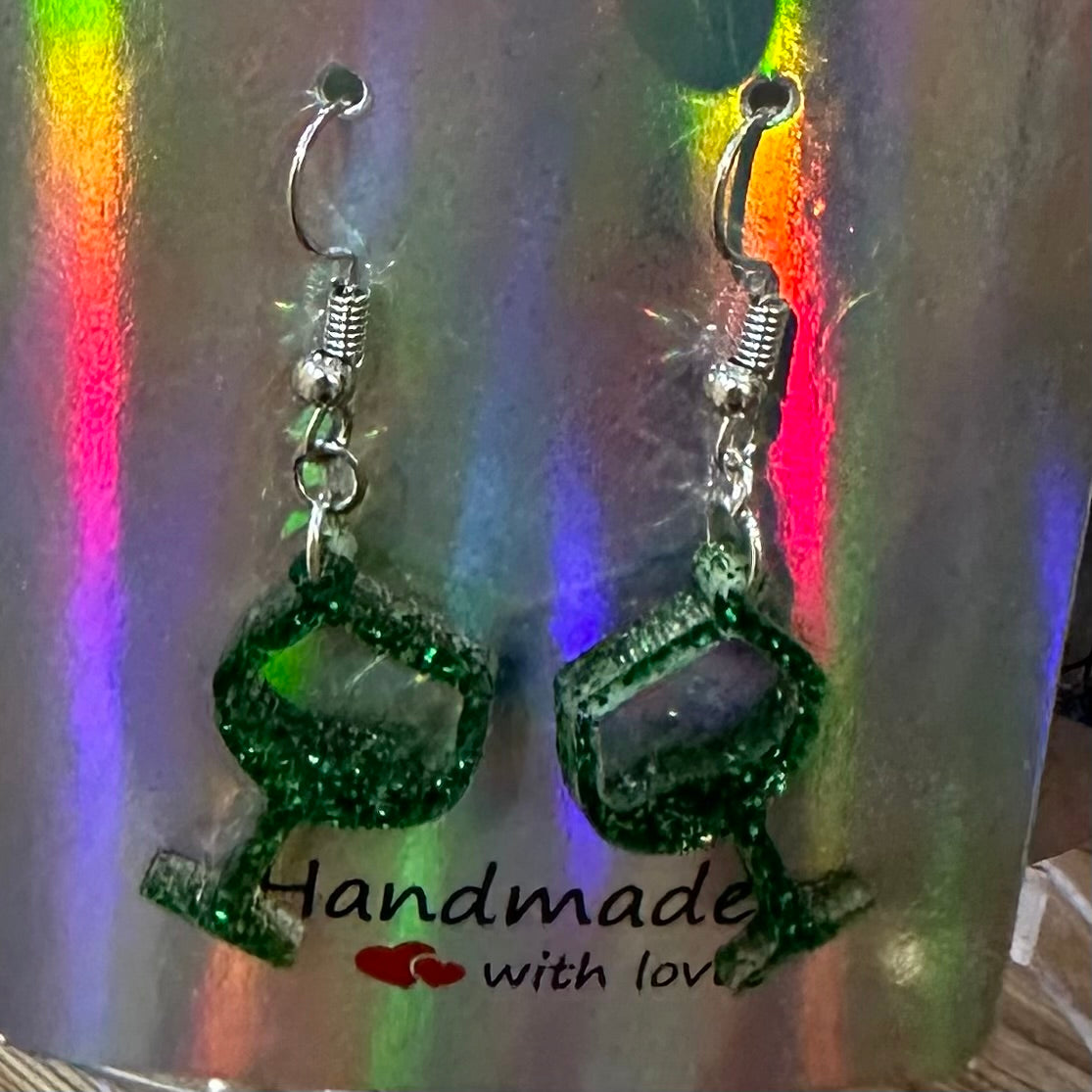 Acrylic Wine Glass Earrings