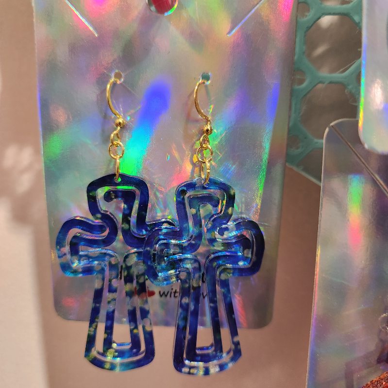 Acrylic Spinner Earrings