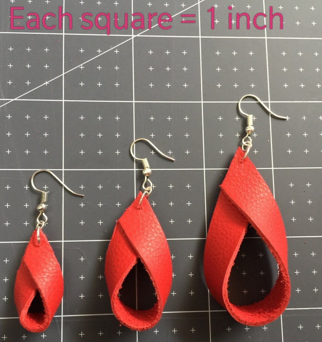 Ribbon Leather Earrings
