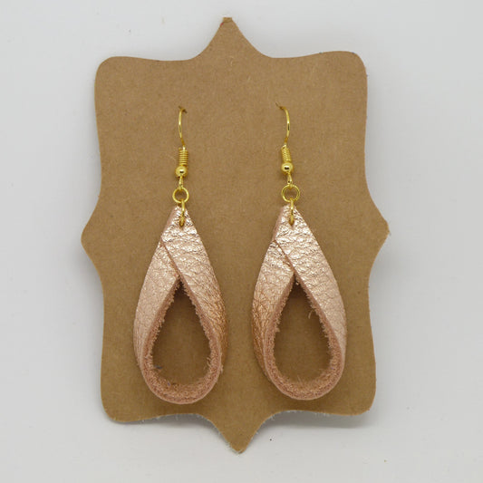 Ribbon Leather Earrings