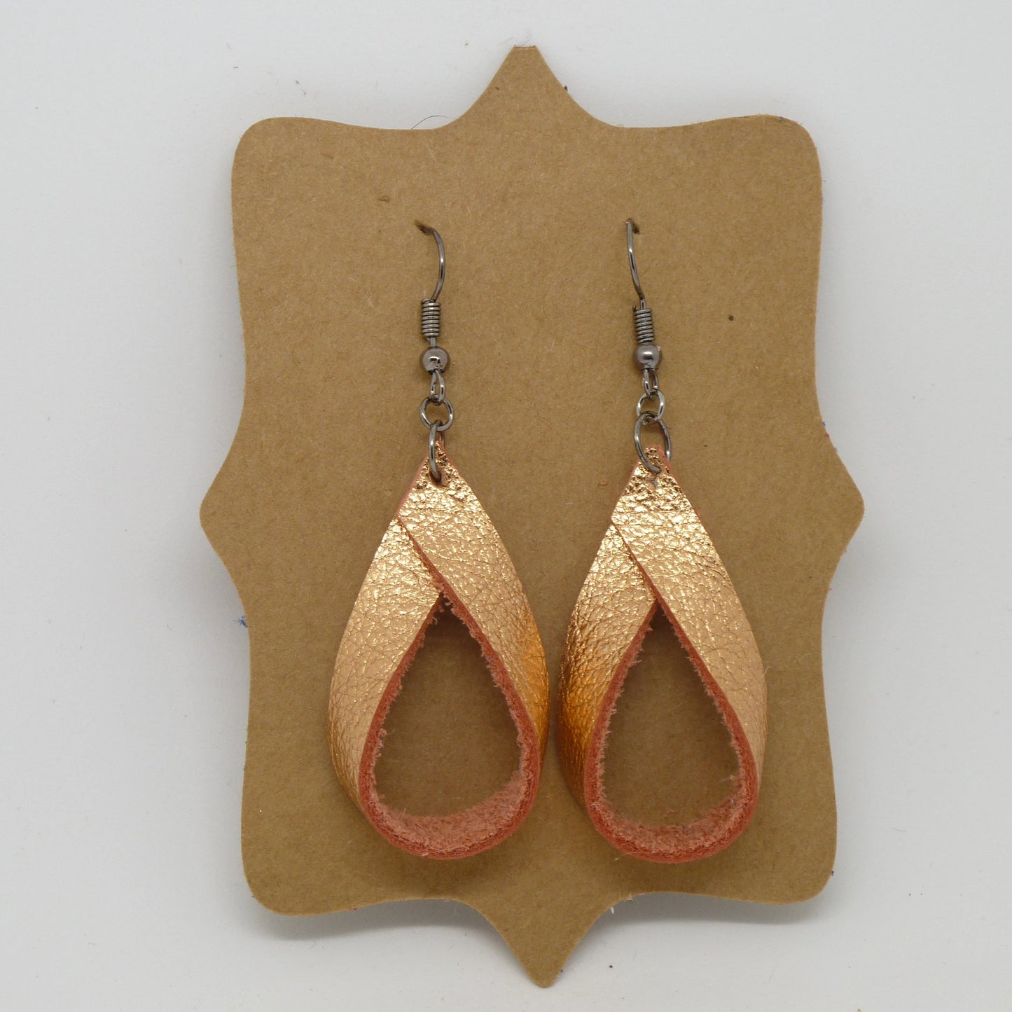 Ribbon Leather Earrings