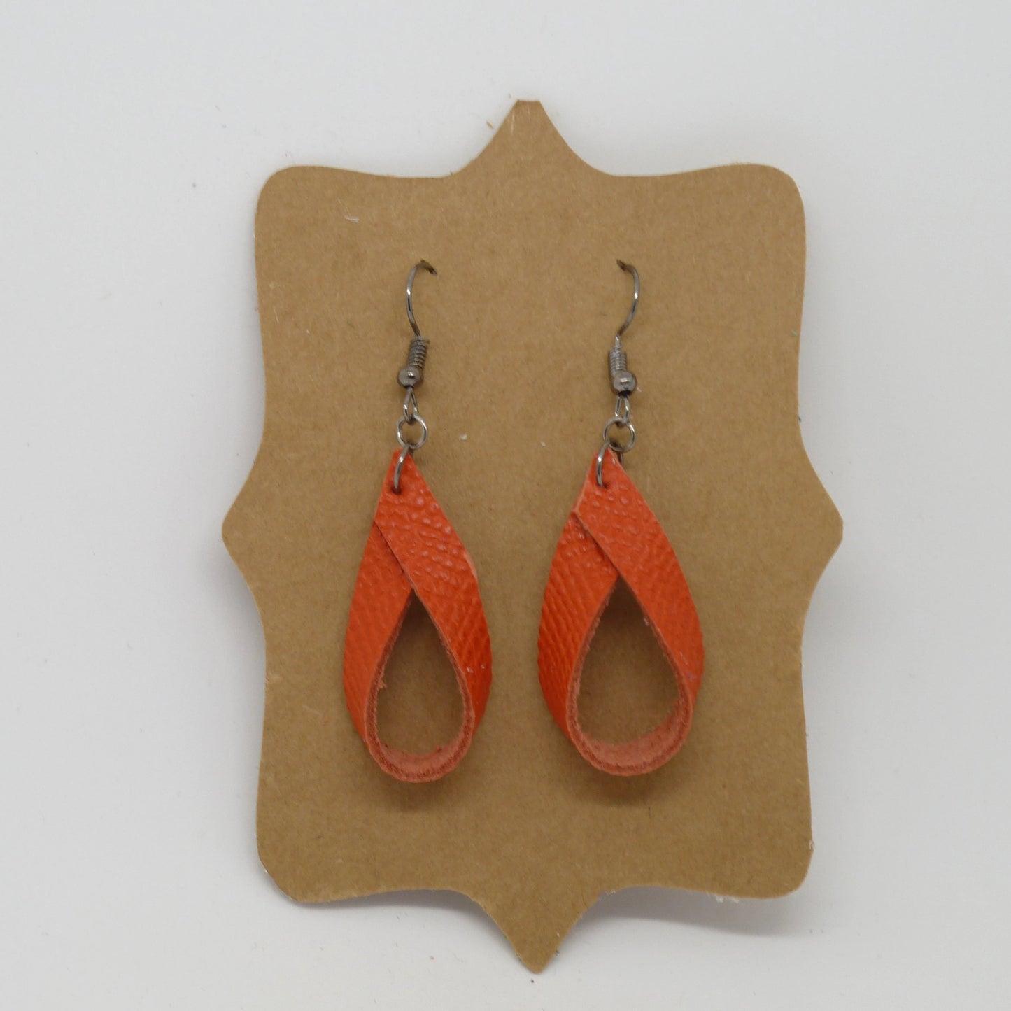 Ribbon Leather Earrings