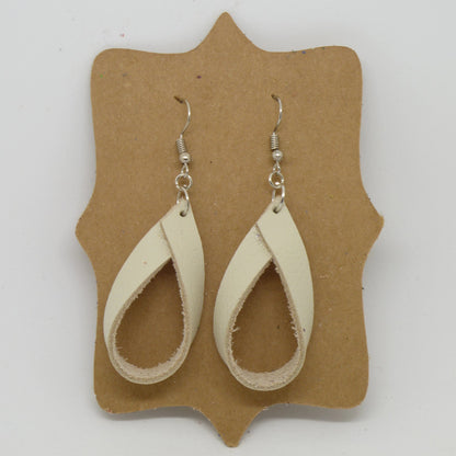 Ribbon Leather Earrings