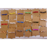 Leather Bow Post Earrings