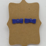 Leather Bow Post Earrings