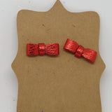 Leather Bow Post Earrings