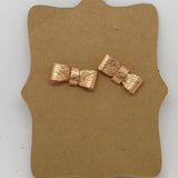 Leather Bow Post Earrings