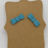 Leather Bow Post Earrings