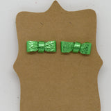 Leather Bow Post Earrings