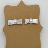 Leather Bow Post Earrings